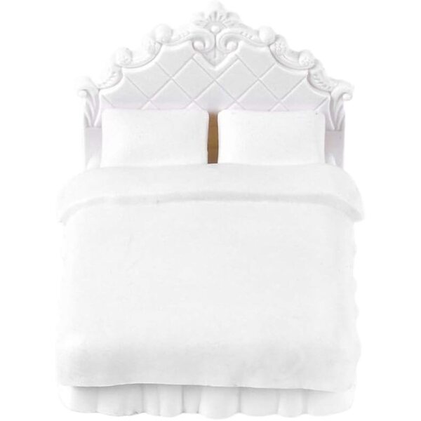 Letto Miniatura Bianco Calibro 1:20 per Casa delle Bambole e Modelli DIY