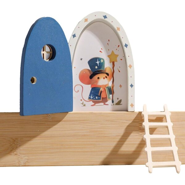 Feentür aus Holz zur Wanddekoration, zauberhaftes Accessoire für das Kinderzimmer
