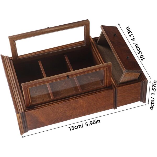 UPKOCH Mini Armoire in Legno per Casa delle Bambole - Mobili Miniatura Decorativi