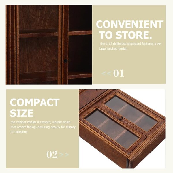 UPKOCH Mini Armoire in Legno per Casa delle Bambole - Mobili Miniatura Decorativi