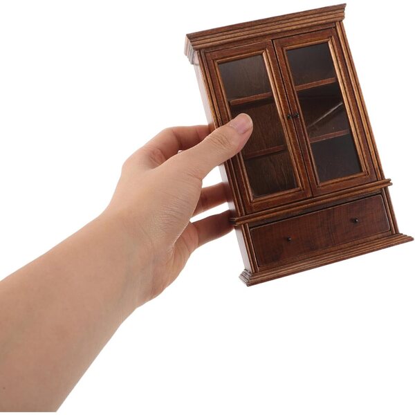UPKOCH Mini Armoire in Legno per Casa delle Bambole - Mobili Miniatura Decorativi
