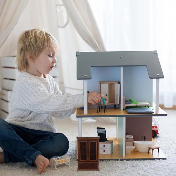 UPKOCH Mini Armoire in Legno per Casa delle Bambole - Mobili Miniatura Decorativi