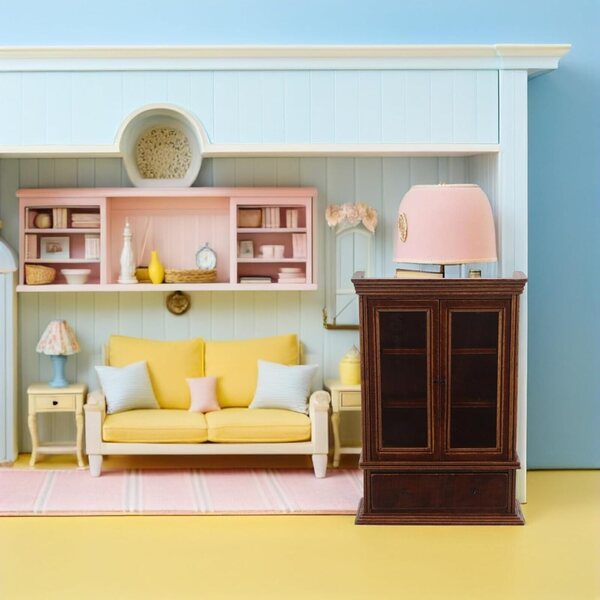 UPKOCH Mini Armoire in Legno per Casa delle Bambole - Mobili Miniatura Decorativi