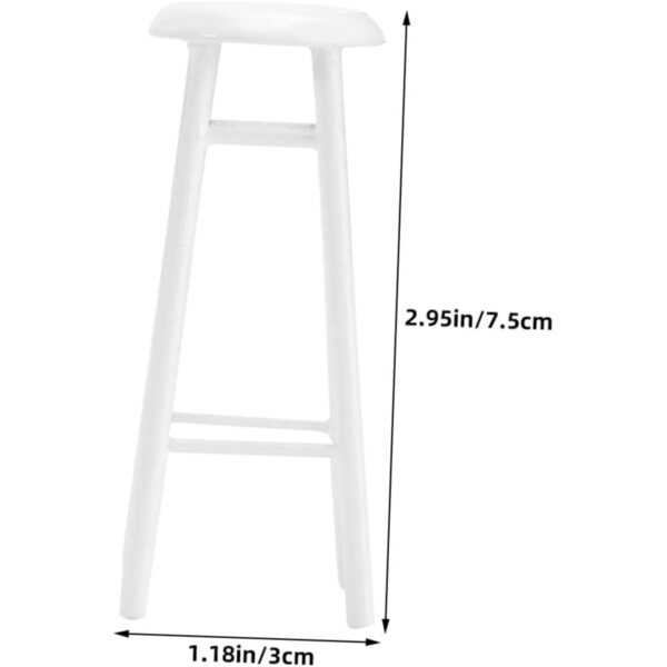 UPKOCH 2 Mini Tabourets in Legno Vintage per Casa delle Bambole e Decorazioni