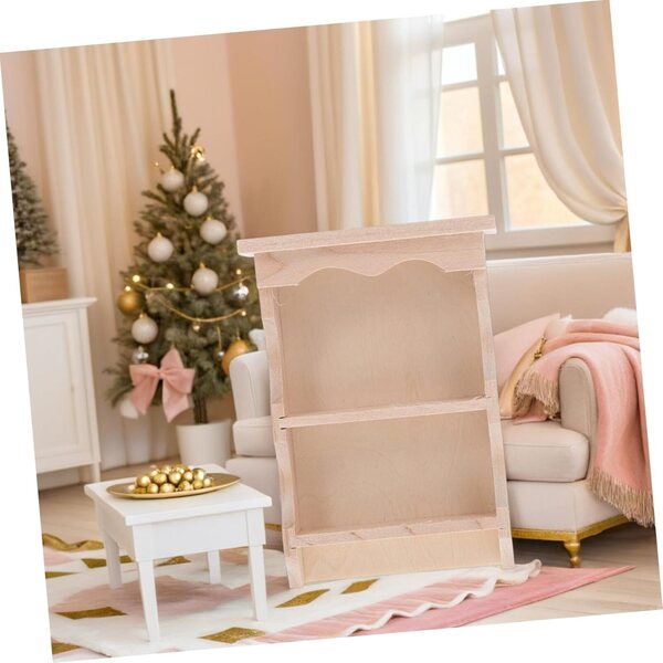 Set 2 Armadi Miniature in Legno Beige per Casa delle Bambole, Design Giapponese