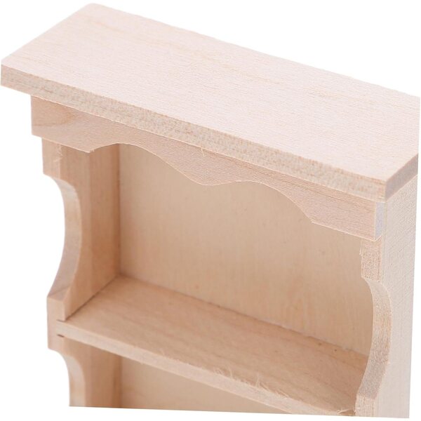 Set 2 Armadi Miniature in Legno Beige per Casa delle Bambole, Design Giapponese