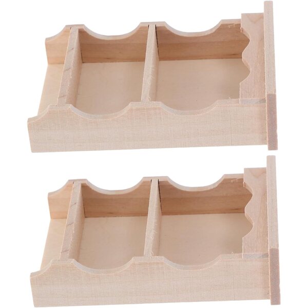 Set 2 Armadi Murali in Legno per Casa Bambole Stile Giapponese Miniatura