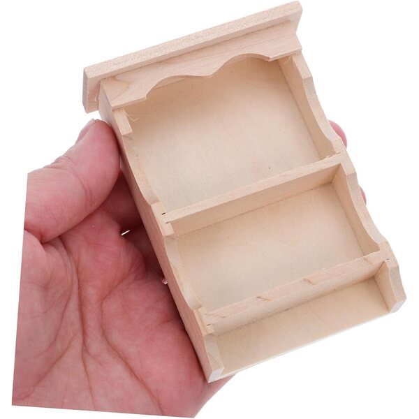 Set 2 Armadi Murali in Legno per Casa Bambole Stile Giapponese Miniatura