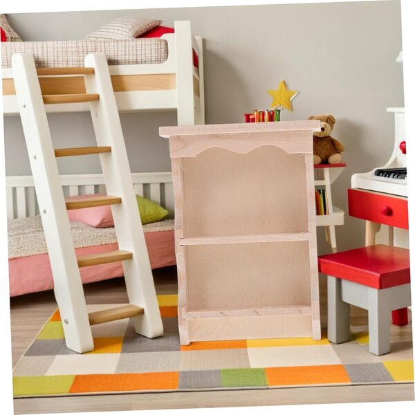 Set 2 Armadi Murali in Legno per Casa Bambole Stile Giapponese Miniatura