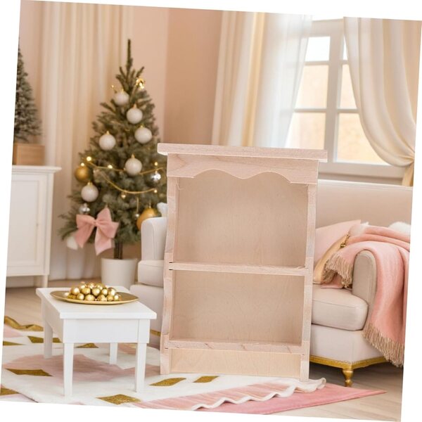 Set 2 Armadi Murali in Legno per Casa Bambole Stile Giapponese Miniatura
