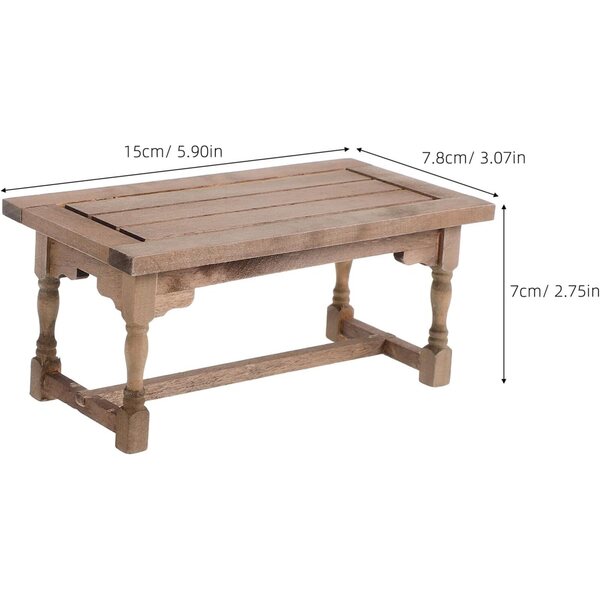 UPKOCH Tavolo Miniatura in Legno per Casa delle Bambole, Decorazione Interni 1:12