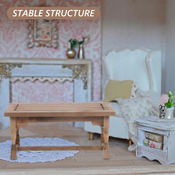 UPKOCH Tavolo Miniatura in Legno per Casa delle Bambole, Decorazione Interni 1:12