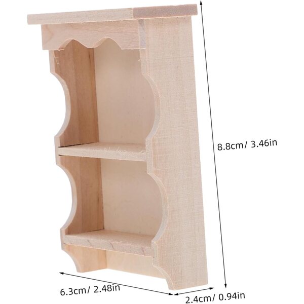 KOMBIUDA Armadi Miniatura in Legno Massello Vintage per Casa delle Bambole