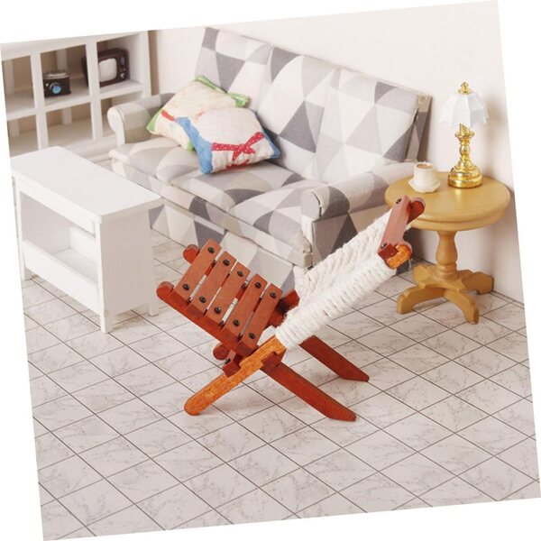 UPKOCH Mini Sedie di Legno Miniature per Casa delle Bambole - Accessorio Decorativo Creativo
