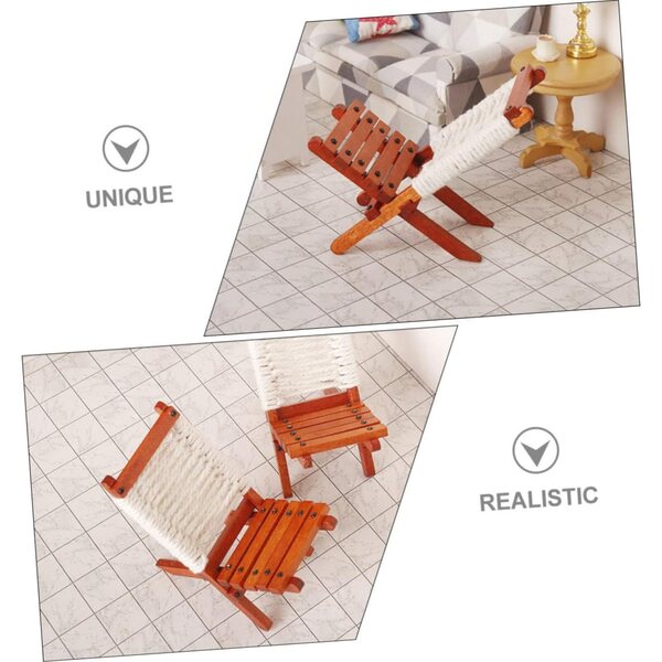 UPKOCH Mini Sedie di Legno Miniature per Casa delle Bambole - Accessorio Decorativo Creativo