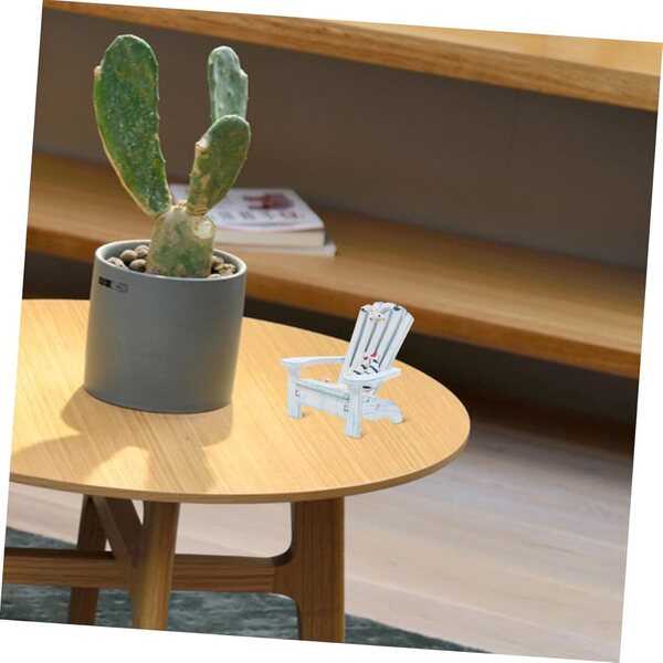 Miniatur-blauer Strandstuhl, dekorativer Telefonständer, mediterranes Design