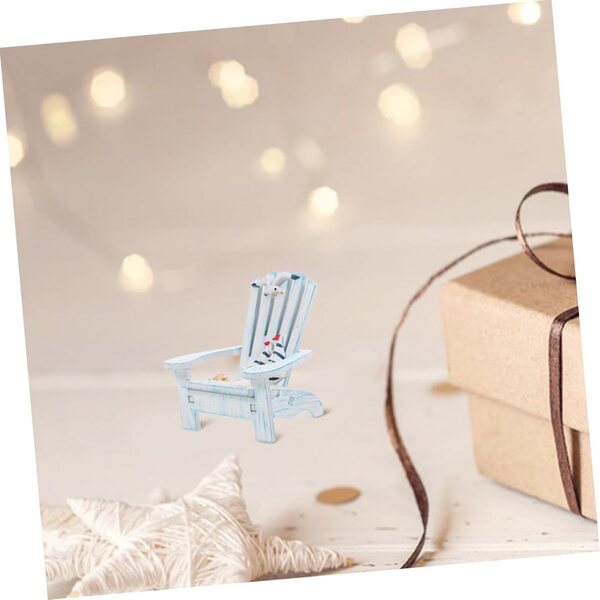 Miniatur-blauer Strandstuhl, dekorativer Telefonständer, mediterranes Design