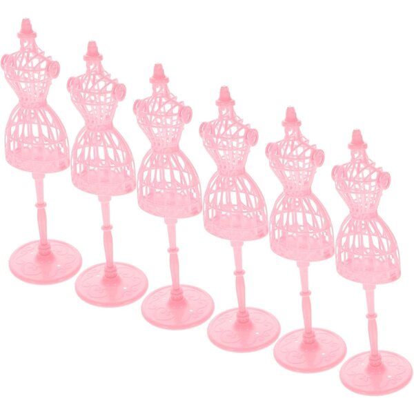 UPKOCH Set 6 Mini Manichini Rosa per Vestiti di Bambole - Accessori per Case Miniature