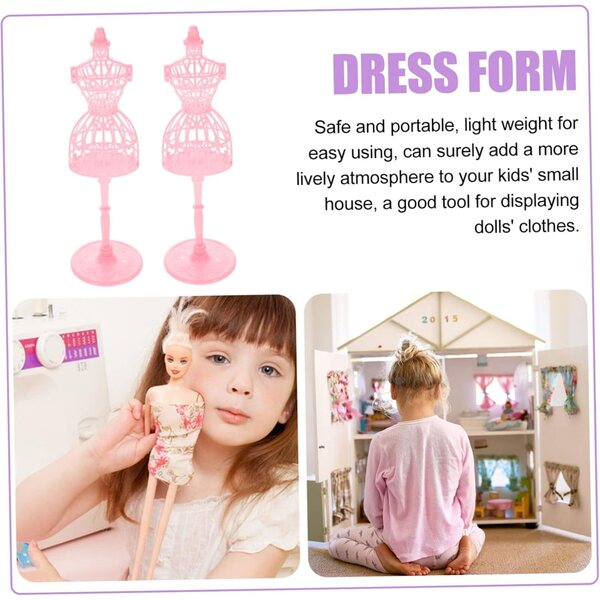 UPKOCH Set 6 Mini Manichini Rosa per Vestiti di Bambole - Accessori per Case Miniature
