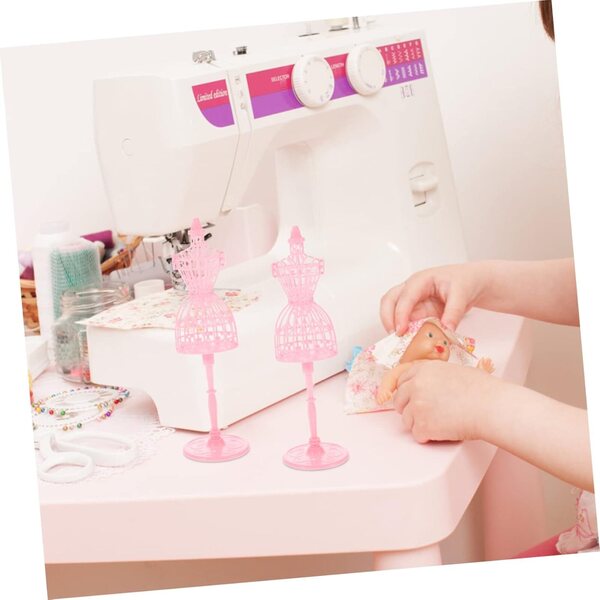 UPKOCH Set 6 Mini Manichini Rosa per Vestiti di Bambole - Accessori per Case Miniature