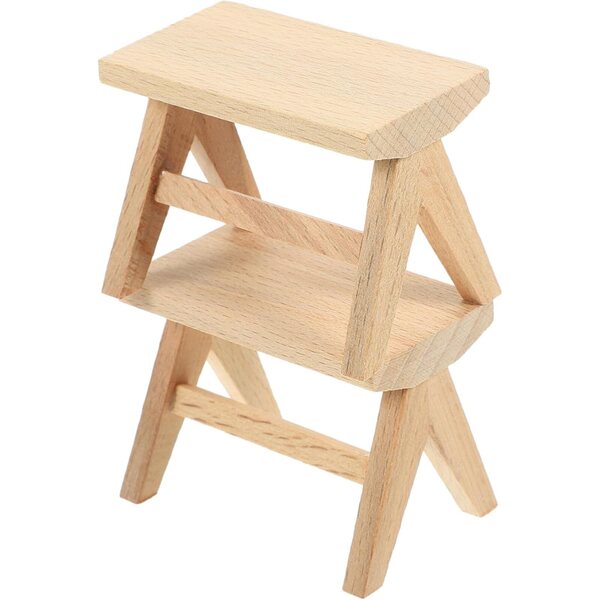 UPKOCH Set 2 Mini Tabouret in Legno per Casa delle Bambole, Arredo Decorativo