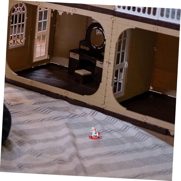 UPKOCH Mini Poltrona a Dondolo per Casa delle Bambole, Arredo Bambini Decorativo