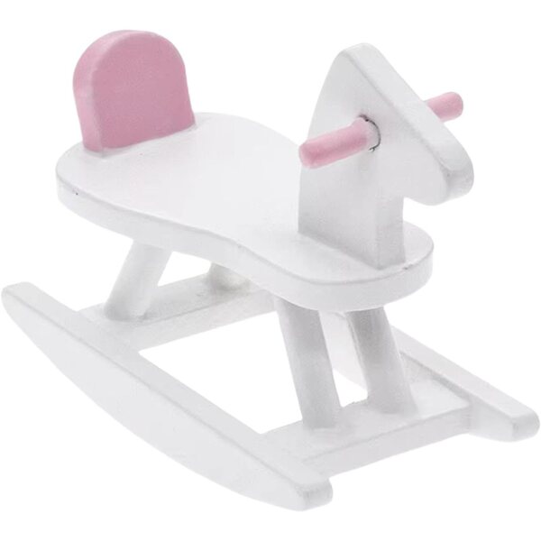 1:12 hölzernes Kindergartenmöbelset für Puppenhäuser mit Schaukel und Kleiderschrank