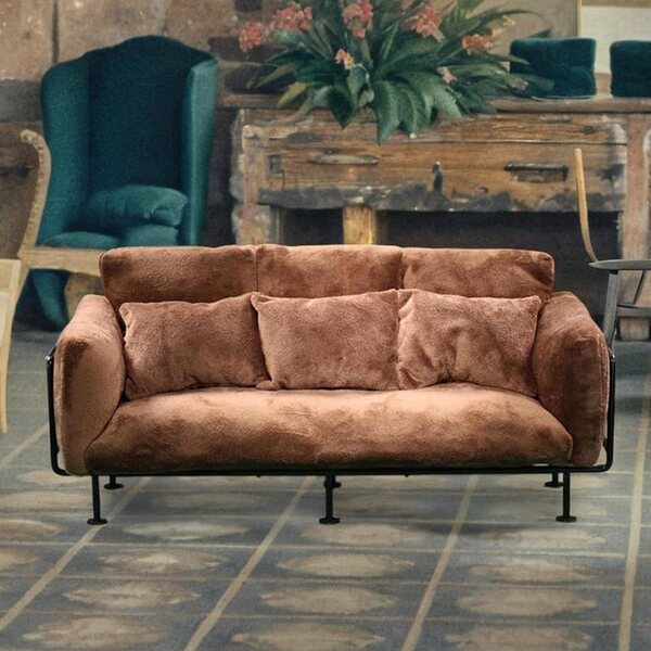 Abwaschbares Miniatursofa mit abnehmbarem Kissen und rostfreiem Metallgestell