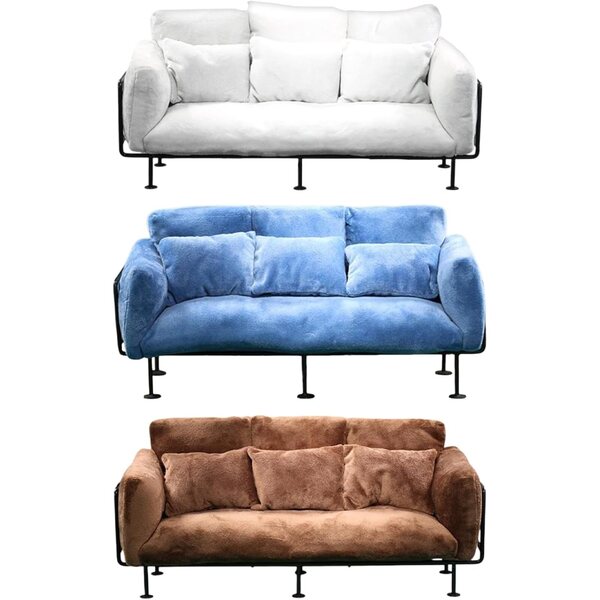 Abwaschbares Miniatursofa mit abnehmbarem Kissen und rostfreiem Metallgestell