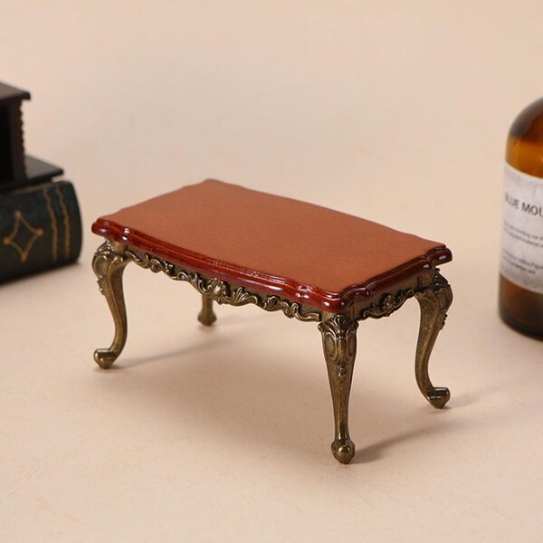 Table Basse Miniatura 1/12 in Legno per Case di Bambola - Design Realistico e Creativo