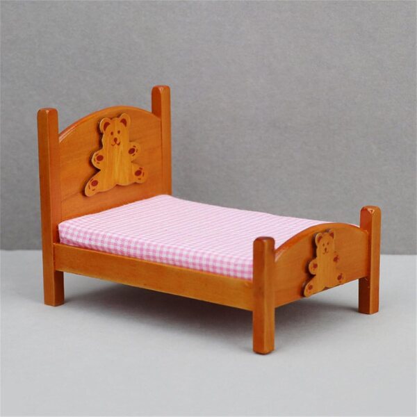 Set mobili camera da letto in legno per casa delle bambole per bambini e ragazze