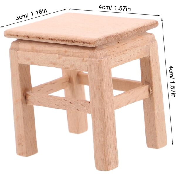 UPKOCH Set 2 Mini Sedie in Legno per Casa delle Bambole, Accessori Decorativi Versatili