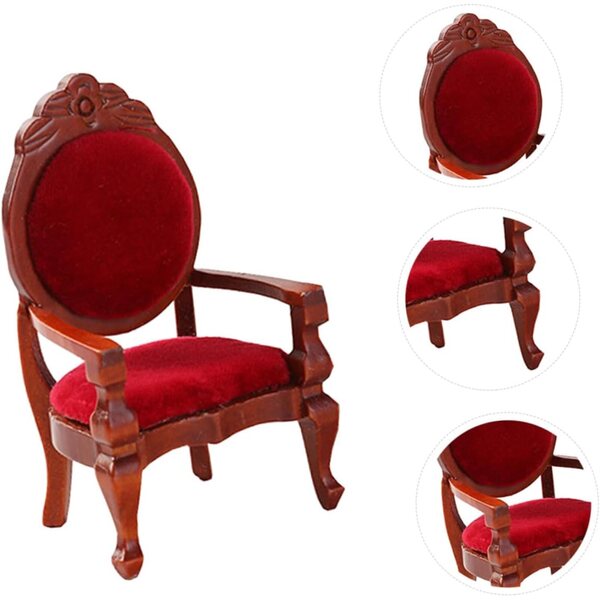 Mini Sedia in Legno per Casa delle Bambole 1:12 - Decorazione Vintage e Resistente