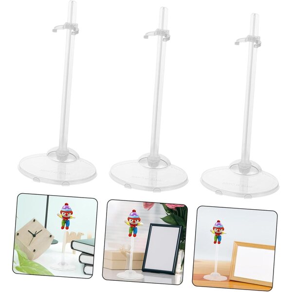 Set 12 Supporti Trasparenti per Bambole in Plastica Altezza Fissa CVUTOVO