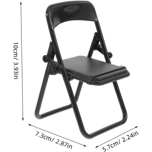 Set 10 Sedie Pieghevoli Miniature per Casa delle Bambole - Supporto Cellulare Decorativo