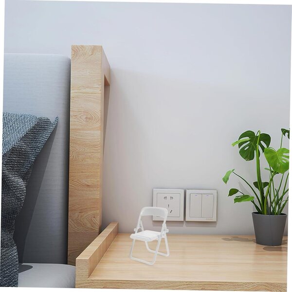 Set 10 Sedie Pieghevoli Miniature per Casa delle Bambole - Supporto Cellulare Decorativo