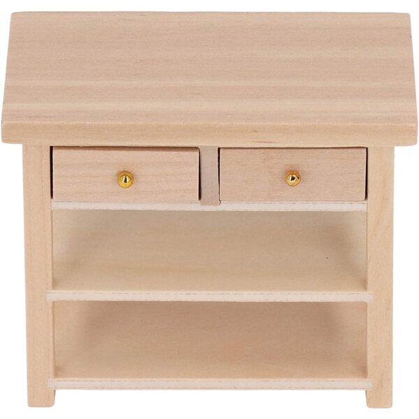Mini armadio bagno in legno di betulla per case delle bambole 1:12 vintage e multifunzionale