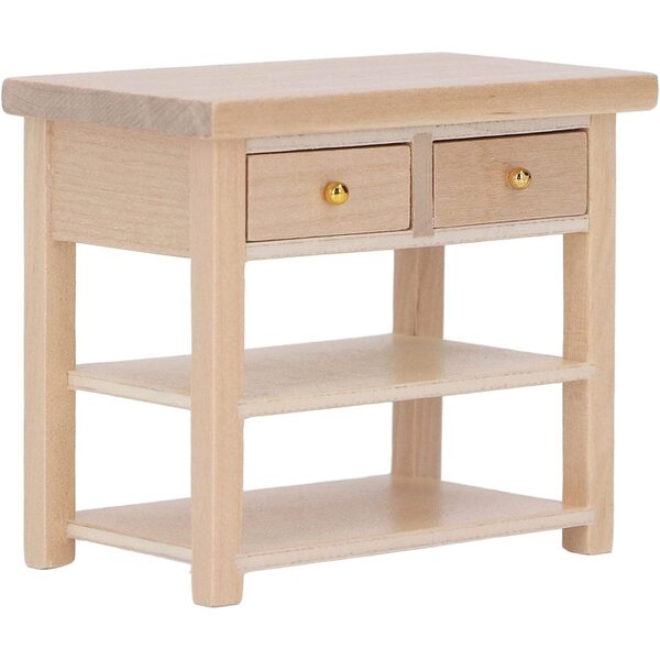 Mini armadio bagno in legno di betulla per case delle bambole 1:12 vintage e multifunzionale