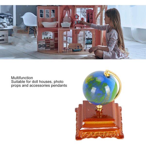 Mini-Globus, Kunststoff, Miniatur, 2,7 x 4 cm, Dekoration, Zuhause, Puppen, Büro