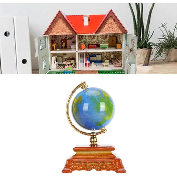 Mini-Globus, Kunststoff, Miniatur, 2,7 x 4 cm, Dekoration, Zuhause, Puppen, Büro
