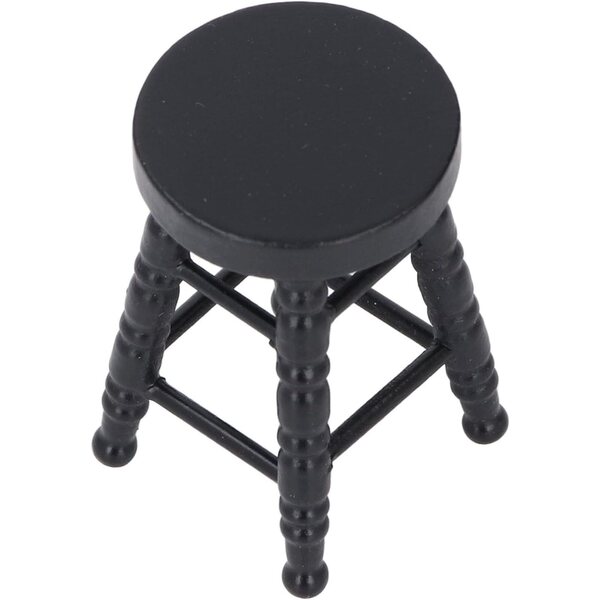 Tabouret Miniatura Casa delle Bambole 1:12 in Legno di Betulla Design Tradizionale