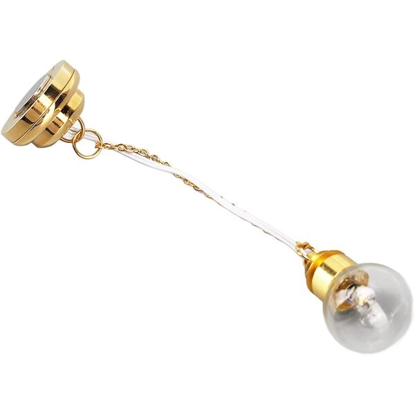 Lustre Miniatura per Casa delle Bambole 1:12 in Metallo e Vetro con LED