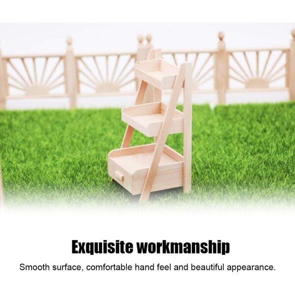 1:12 Blumenständer aus Holz für Puppenhaus – Miniatur-Gartendekoration