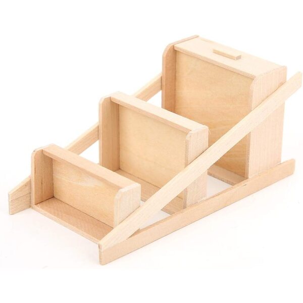 1:12 Blumenständer aus Holz für Puppenhaus – Miniatur-Gartendekoration