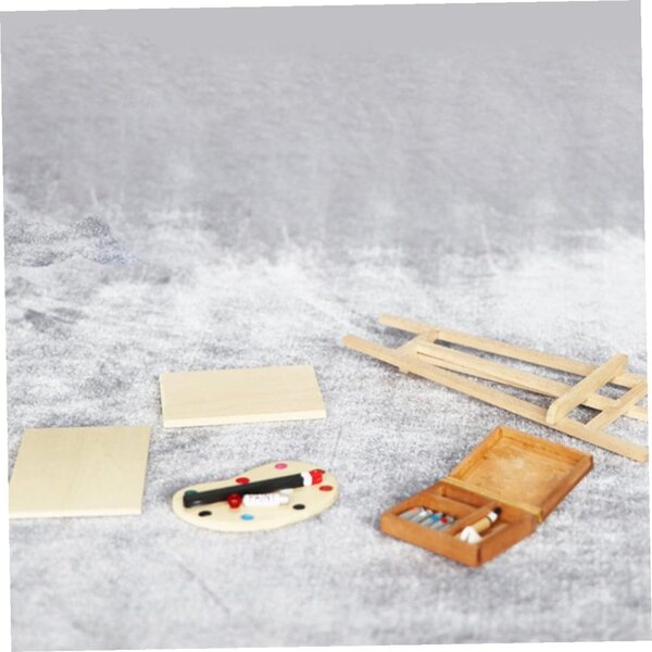 ERINGOGO Set 12 Miniature Tavola da Pittura e Pigmenti per Casa delle Bambole in Legno