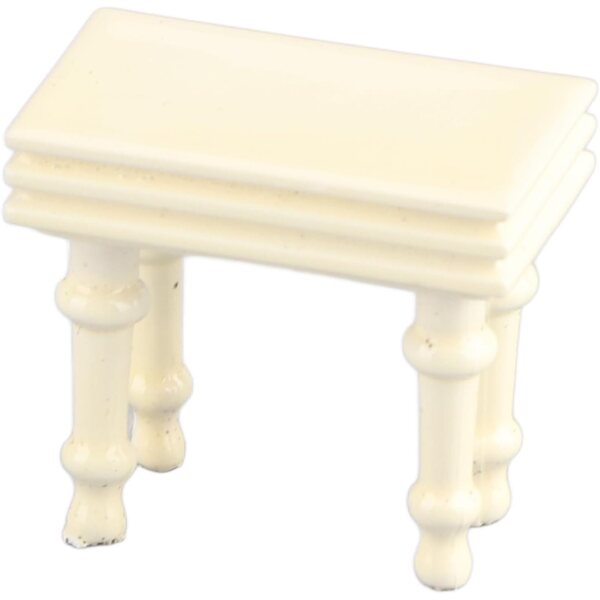 Piano Miniatura in Legno con Banco e Custodia - Modello Decorativo Bianco Kikumi