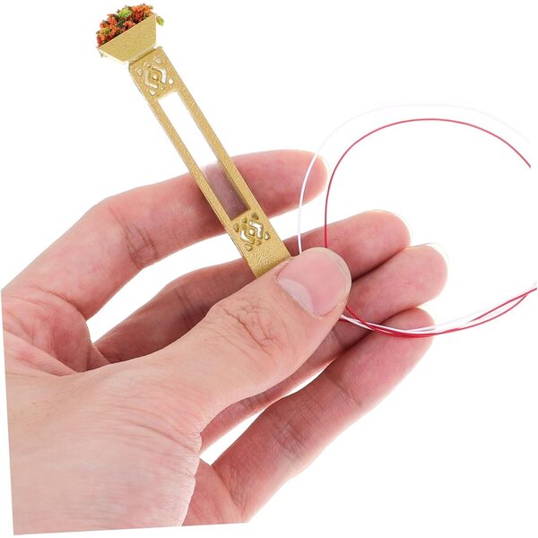 Set 4 Lampade LED Decorative Dorate per Miniature e Tavoli di Sabbia 1.4x7cm