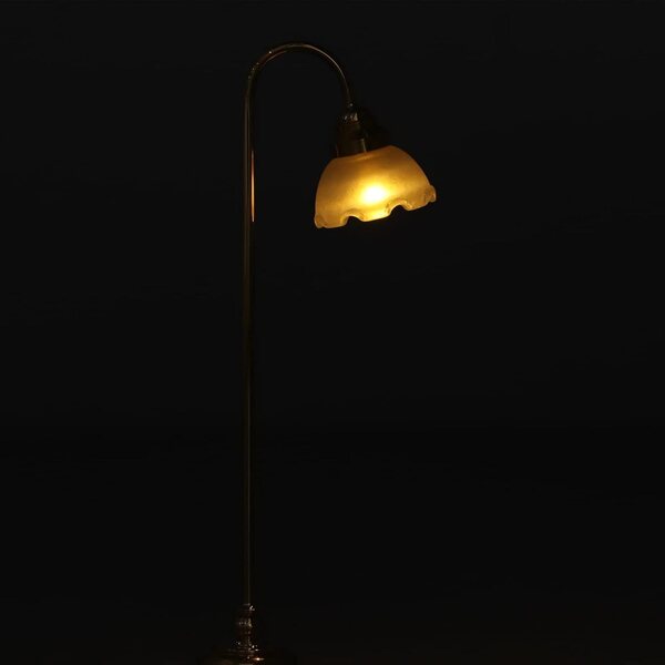 Vintage Miniatur-Kronleuchter für Puppenhaus 1:12 mit warmem Licht aus Metall und Kunststoff