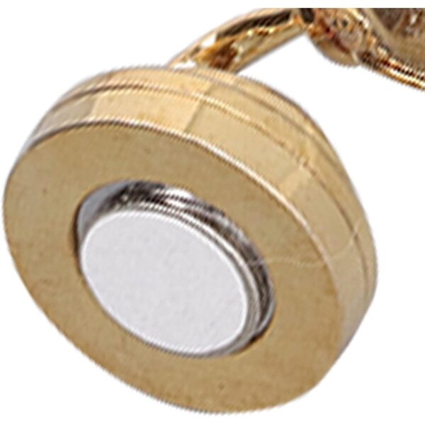 Puppenhaus-Miniaturlampe aus goldenem Metall mit LED und transparentem Lampenschirm