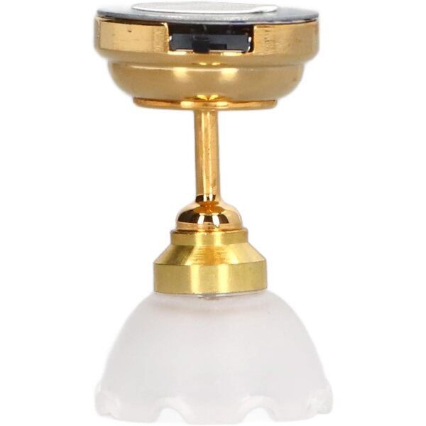 Dôme Puppenhaus Vintage LED-Lampe im Maßstab 1:12 aus Metall und Glas